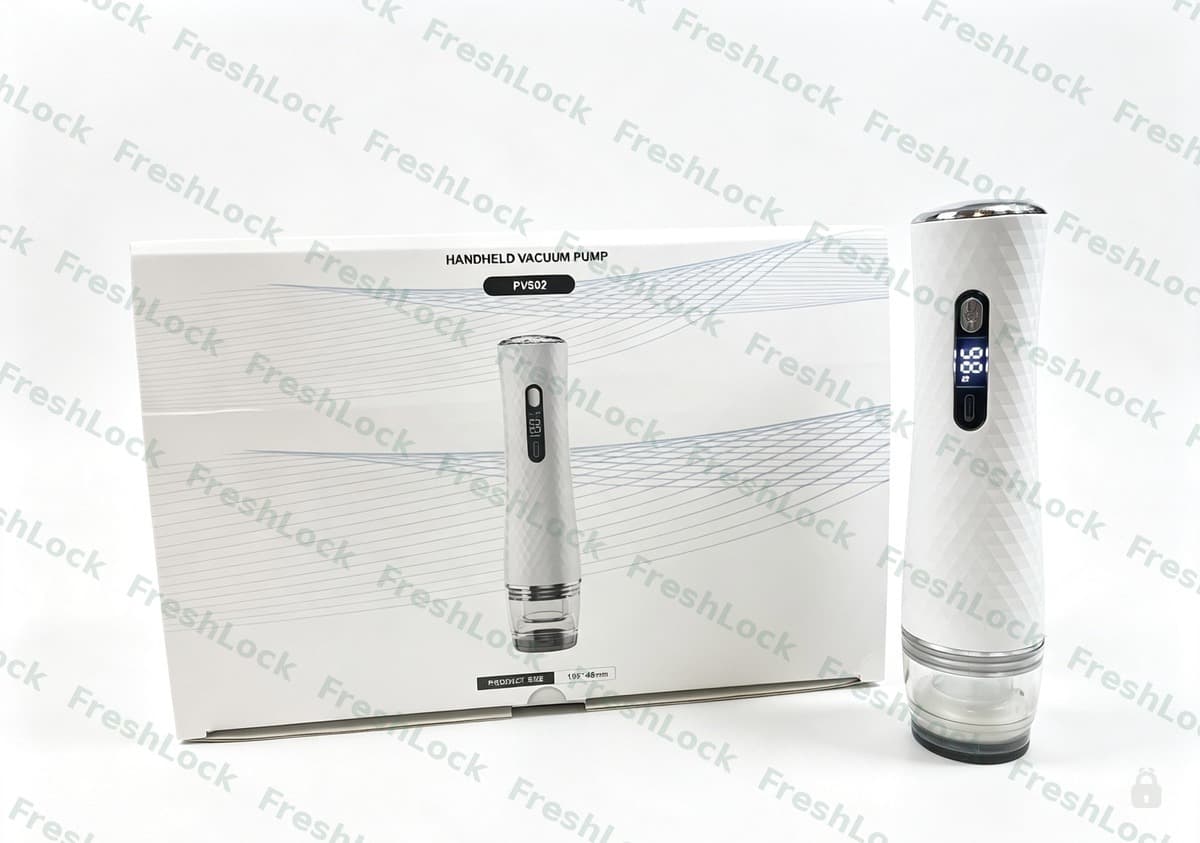FreshLock Starter Kit ชุดเริ่มต้น — FreshLock Pro + ถุงสุญญากาศ BPA-free 30 ใบ 3 ขนาด — ทุกอย่างพร้อมเริ่มซีลวันนี้
